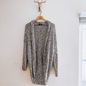 BABATON Women's Gray Long Sleeve Slub Knit Cardigan Size Small